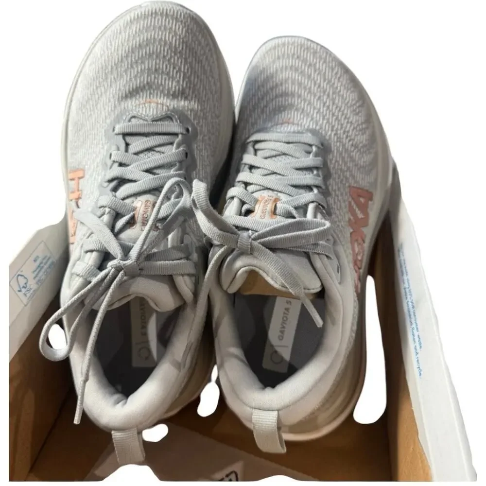 HOKA Women's Gaviota 5 Road Running Shoes in Harbor Mist/Rose Gold Size 5B NWB - Picture 8 of 12